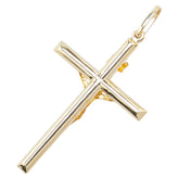 K18YG イエローゴールド クロス 十字架 キリスト モチーフ INRI ペンダントトップ メンズ 【中古】